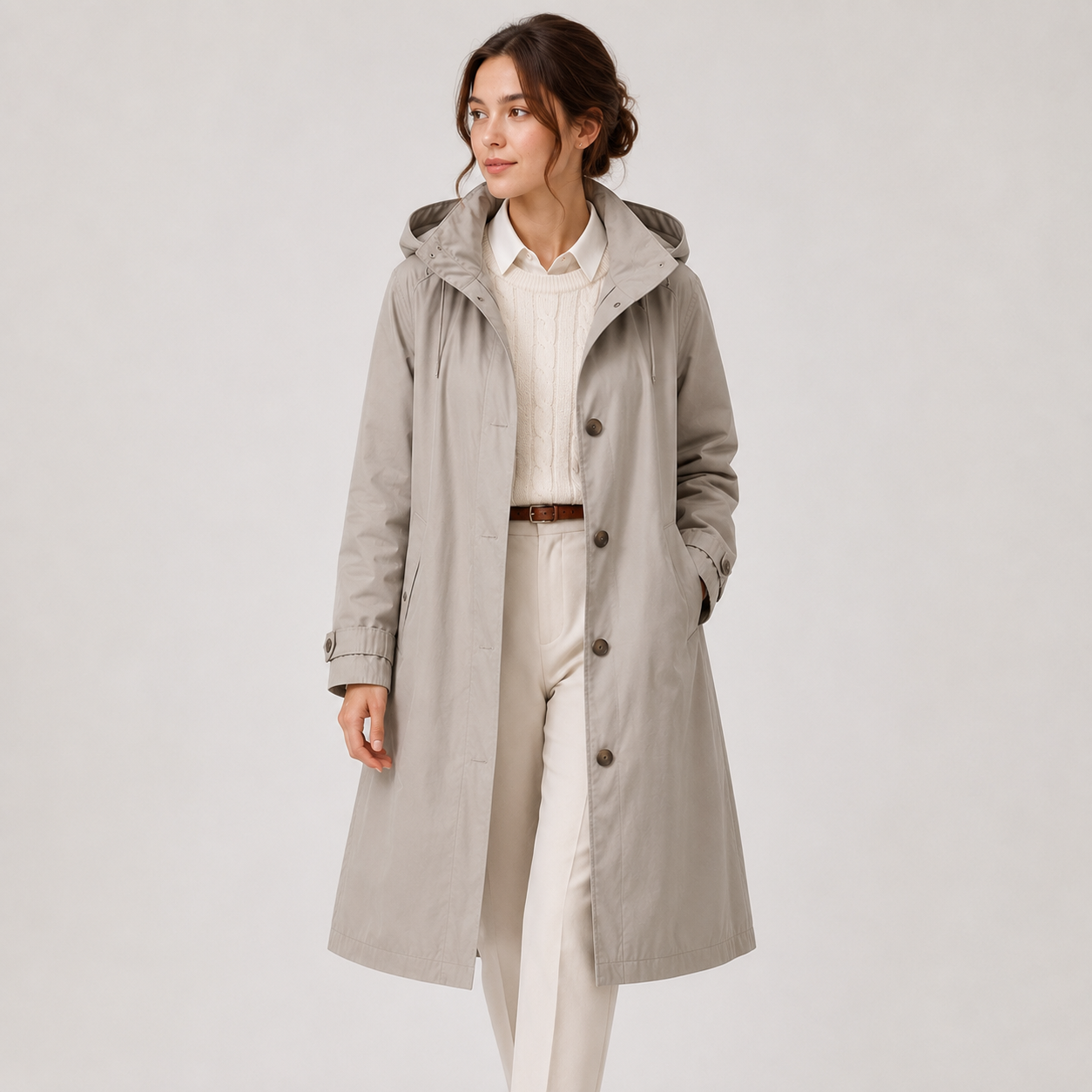 Women's Lightweight Hooded Windbreaker Water Resistant Rain Coat 0