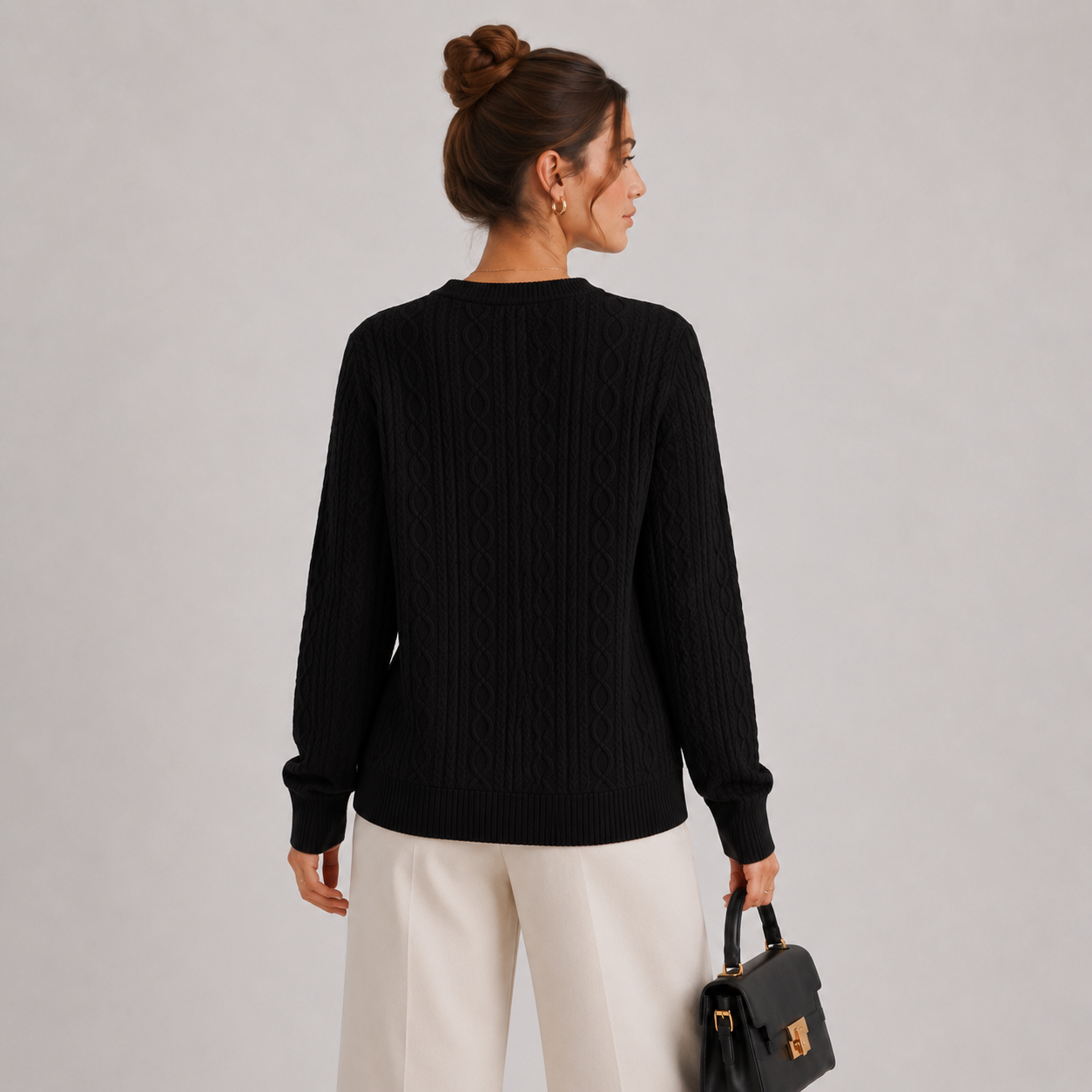 Women's Lightweight Sweater Zip Collar Long Sleeve Knitwear 3