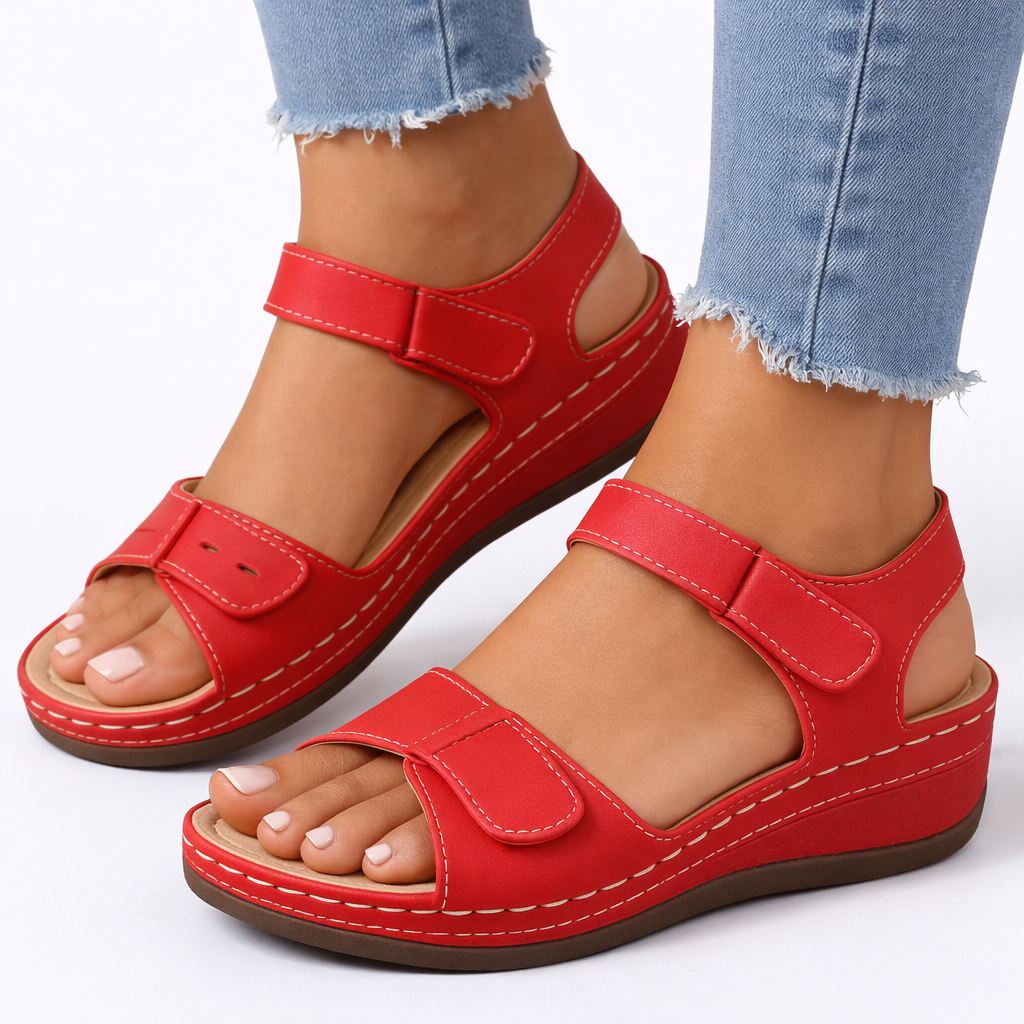 Women's Orthopedic Wedge Sandals UK – Walking Comfort | The Marlowe | Huna