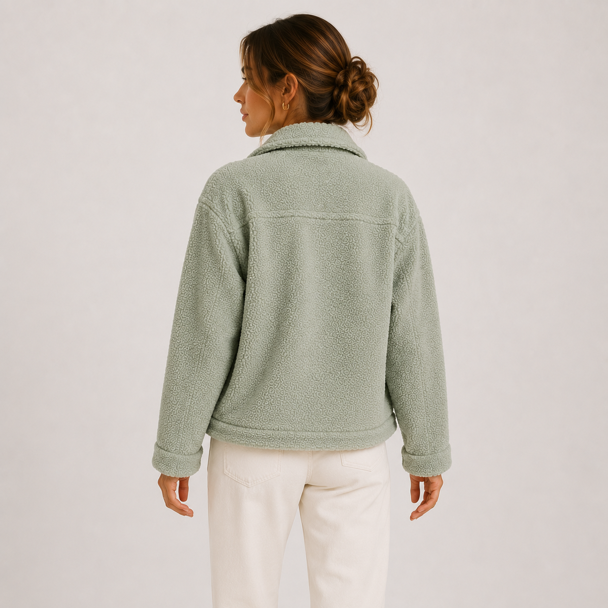 Women's Plush Sherpa Jacket Cozy Lightweight Casual Shacket 3