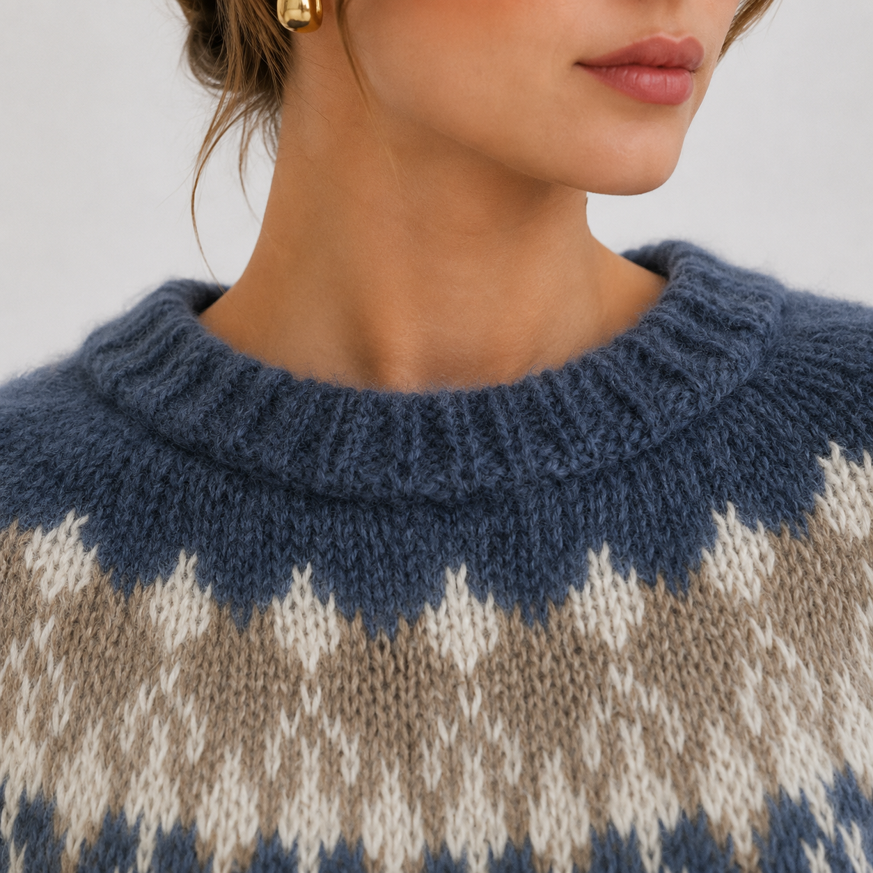 Women's Premium Cashmere Look Pullover Lightweight Warm Knitwear 2