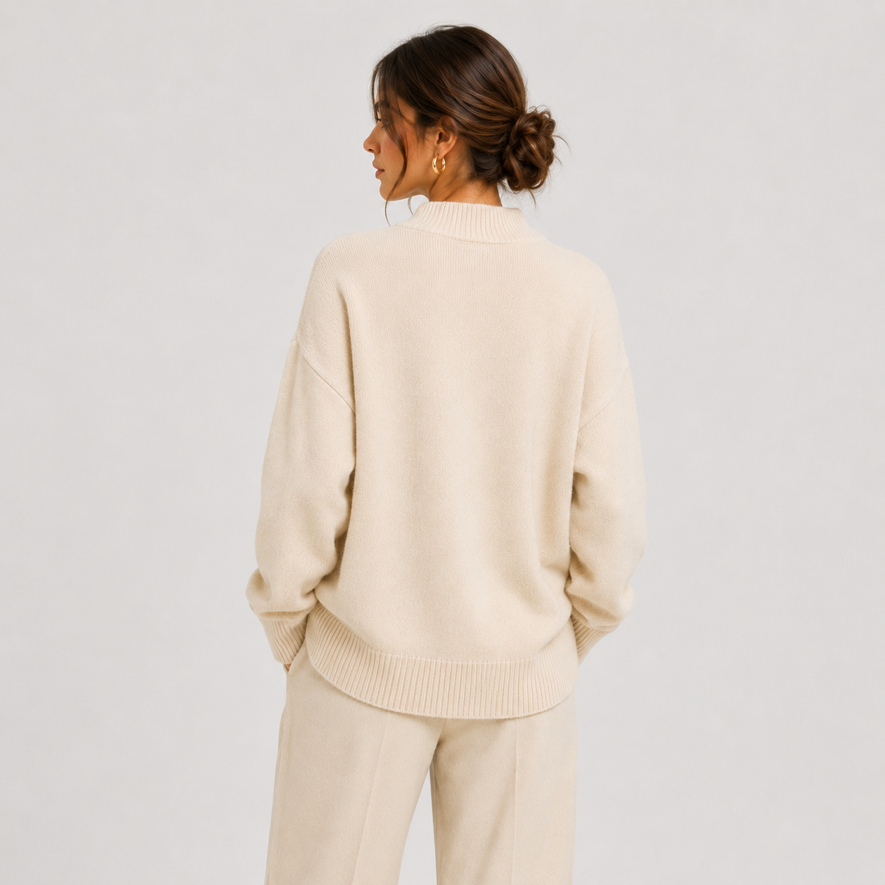 Women's Premium Oversized Sweater Cozy Long Sleeve Knit 3