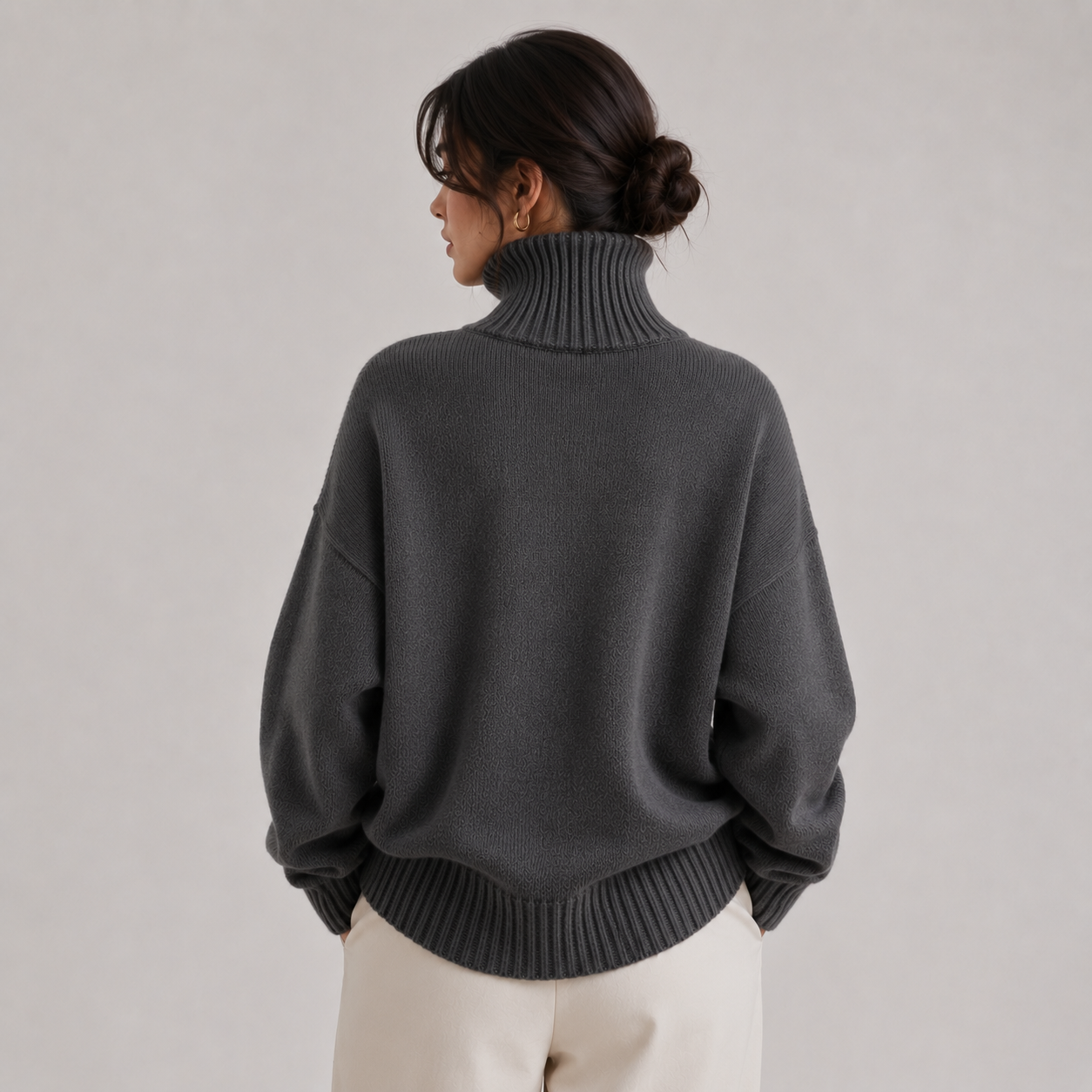 Women's Premium Turtleneck Sweater Warm Lightweight Knit Pullover 3