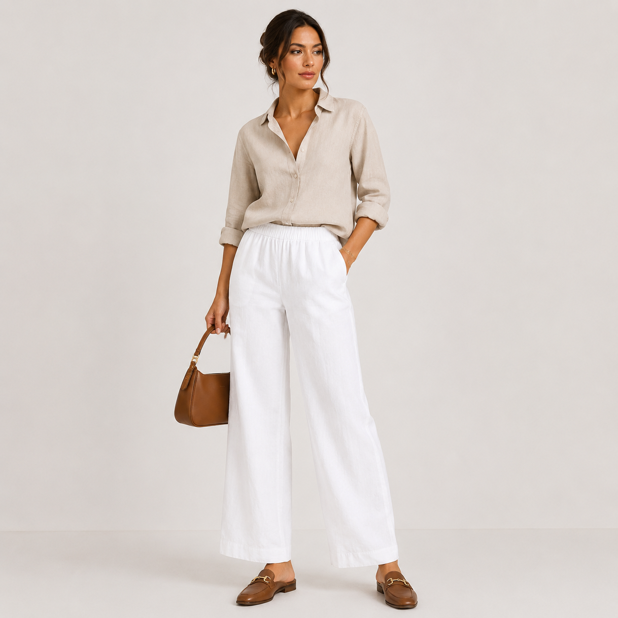 Women's Premium Wide Leg Pants Comfortable Relaxed Fit 5