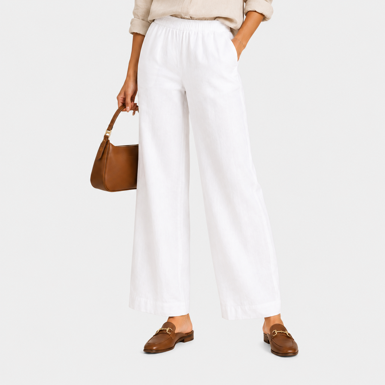 Women's Premium Wide Leg Pants Comfortable Relaxed Fit 6