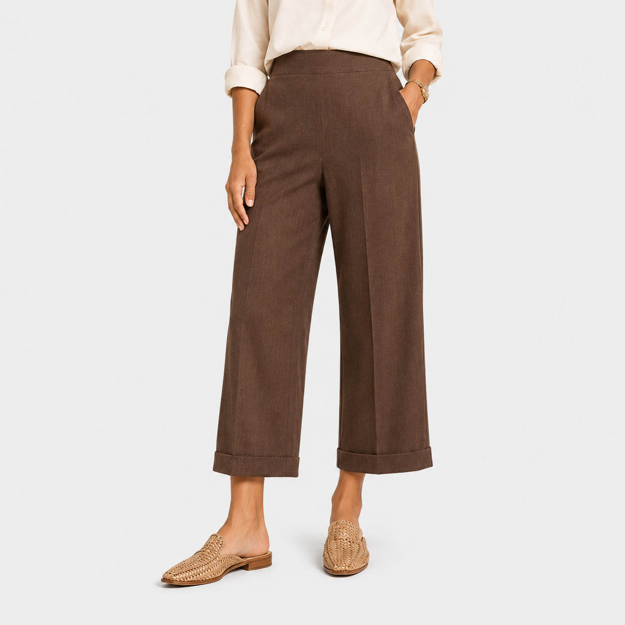 Women's Premium Wide Leg Pants Comfortable Relaxed Fit 9
