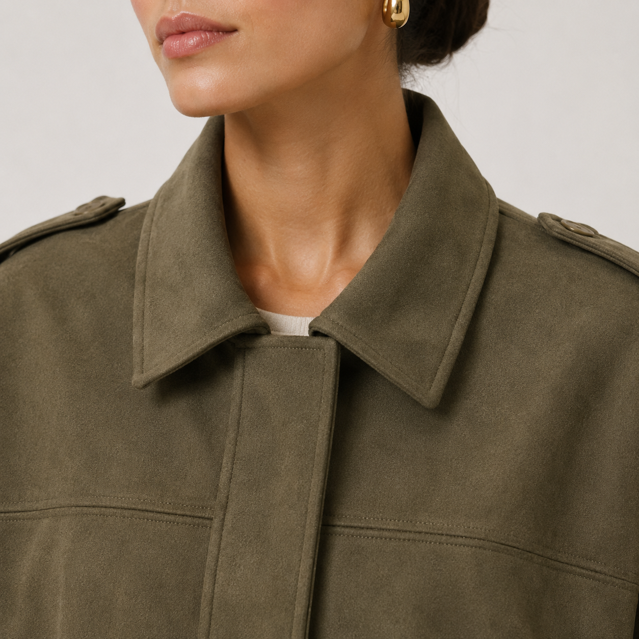 Women's Relaxed Fit Suede Jacket Timeless Refined Outerwear 2