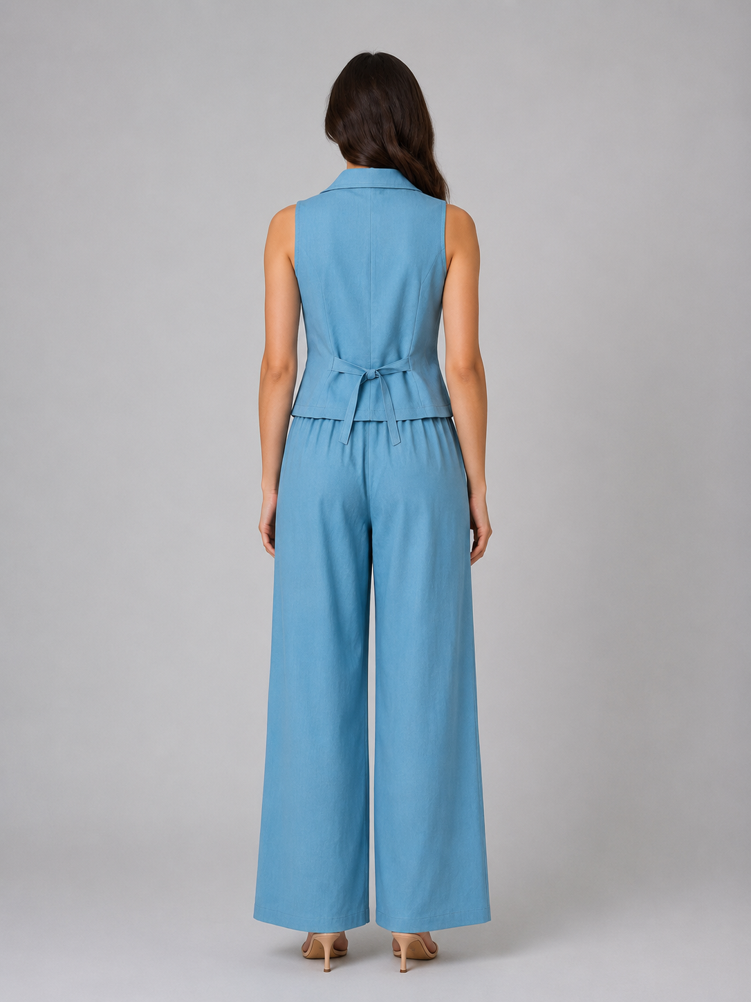Women's Waistcoat Trouser Set UK – Wide Leg – The Serephine – image 2