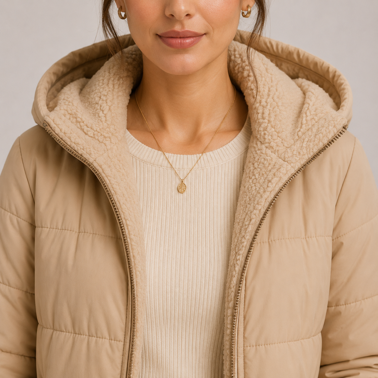 Women's Warm Long Hooded Winter Coat with Plush Lining 2
