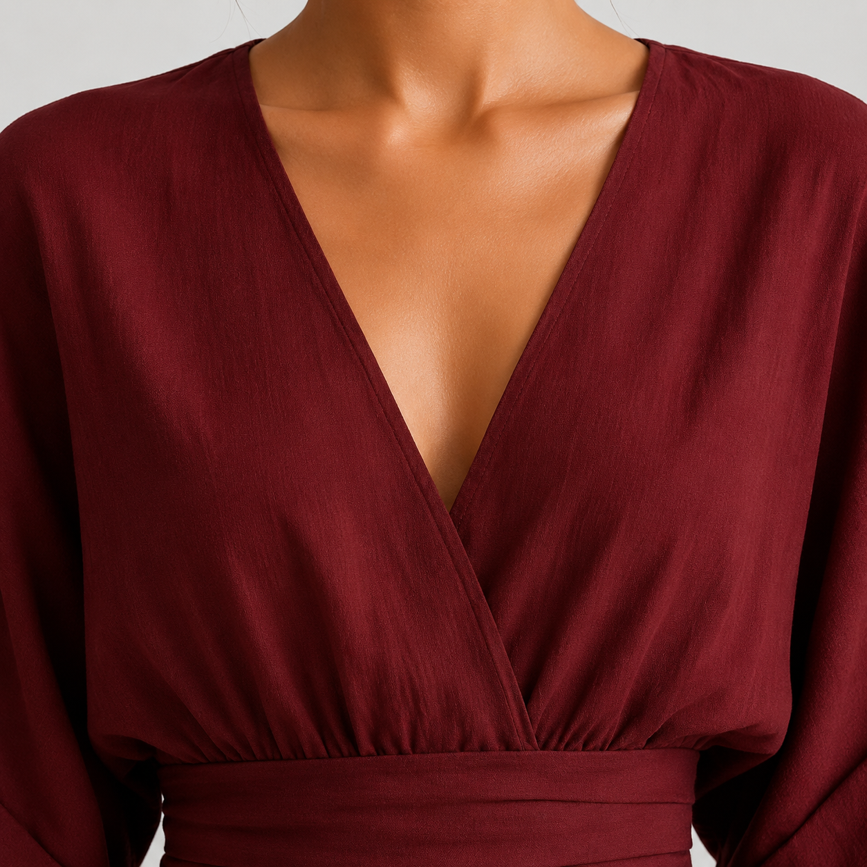 Women's Wide Leg Jumpsuit Elegant V Neck One Piece Outfit 2