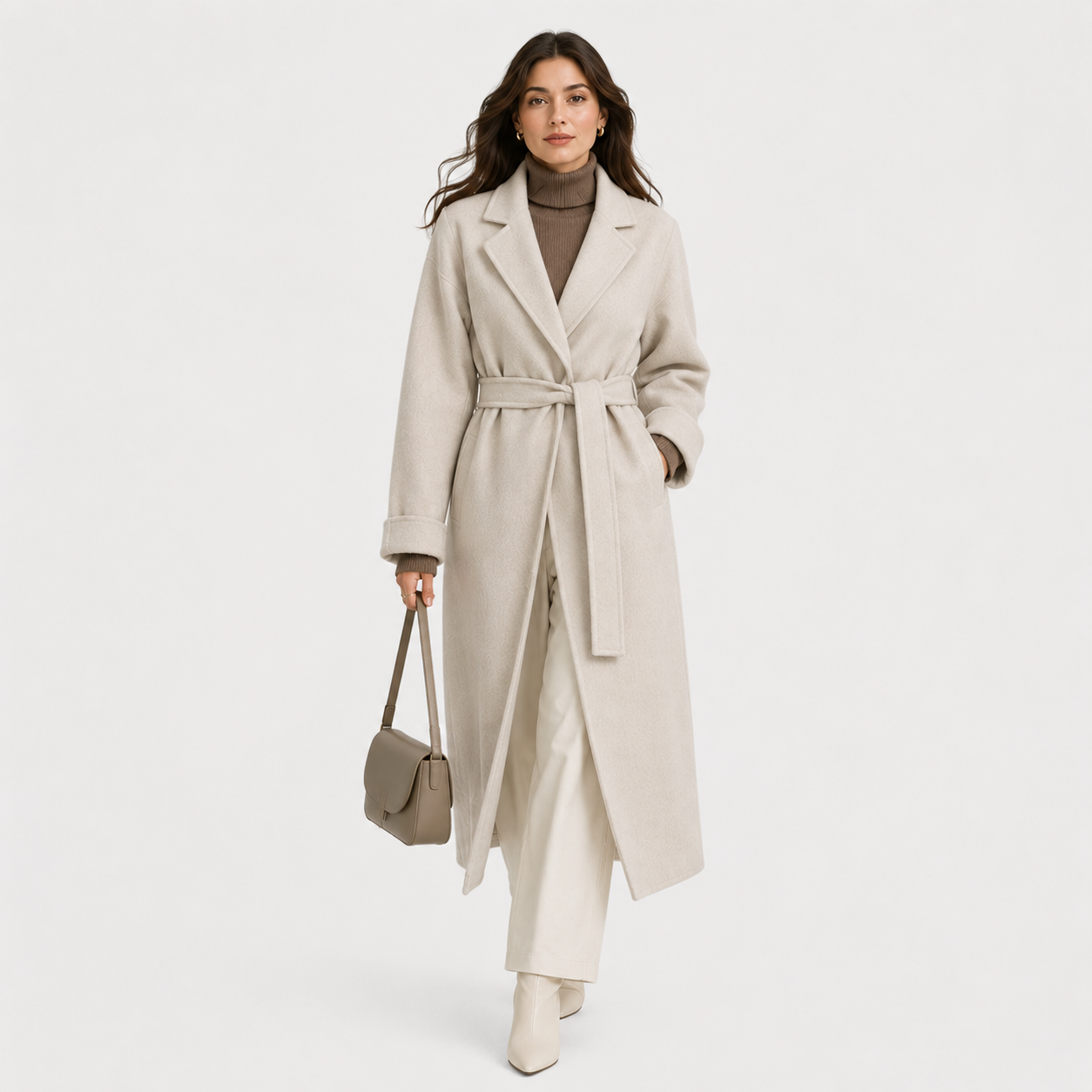 Women's Wrap Coat with Belt Classic Cold Weather Jacket 0