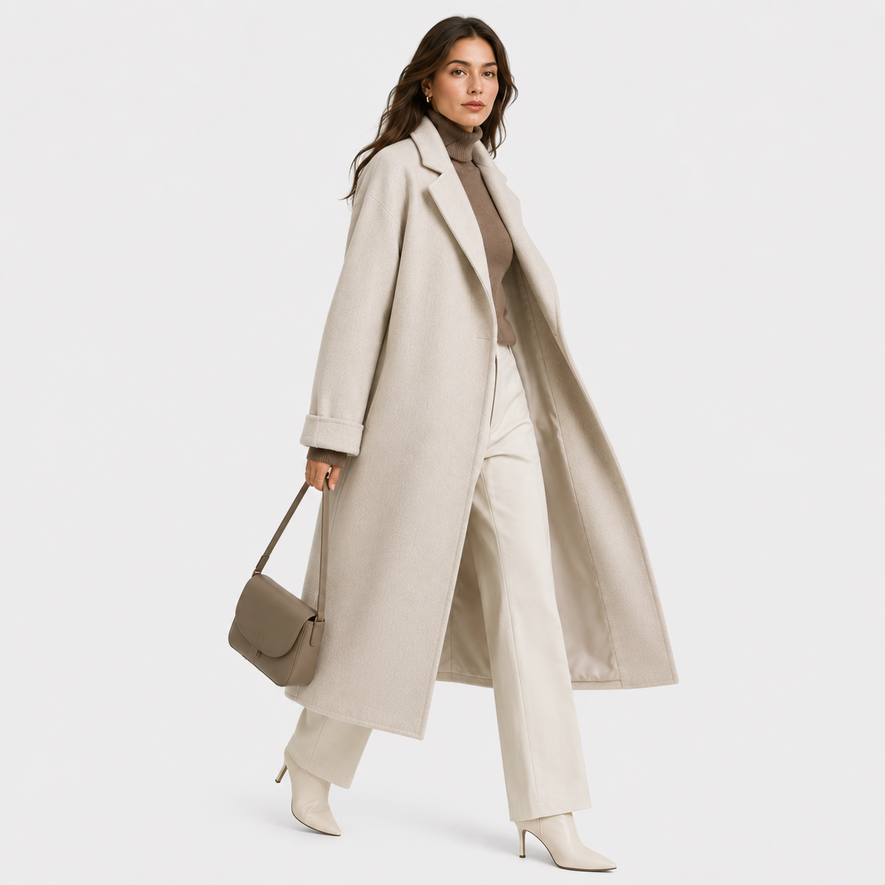 Women's Wrap Coat with Belt Classic Cold Weather Jacket 1