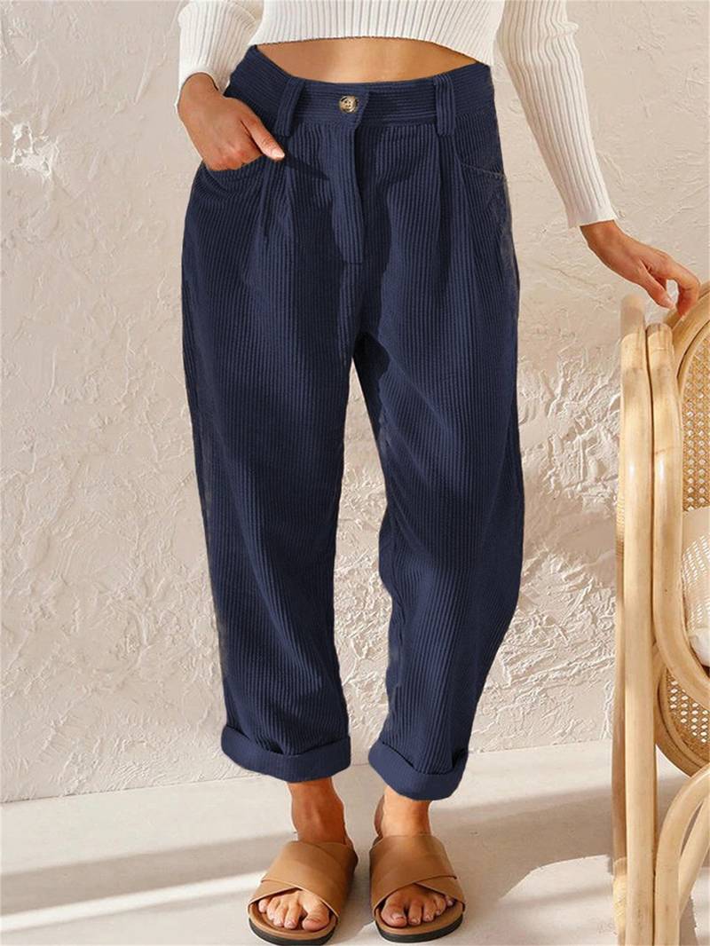 Women's Corduroy Trousers UK – Straight Leg – The Ondeline – image 5