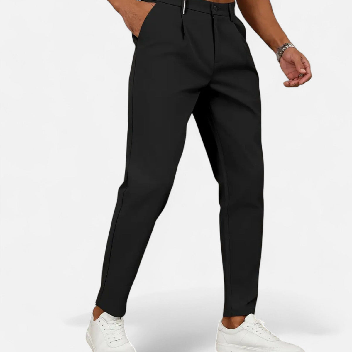 Men's pleated work trousers – The Oswald by Huna – product view 6