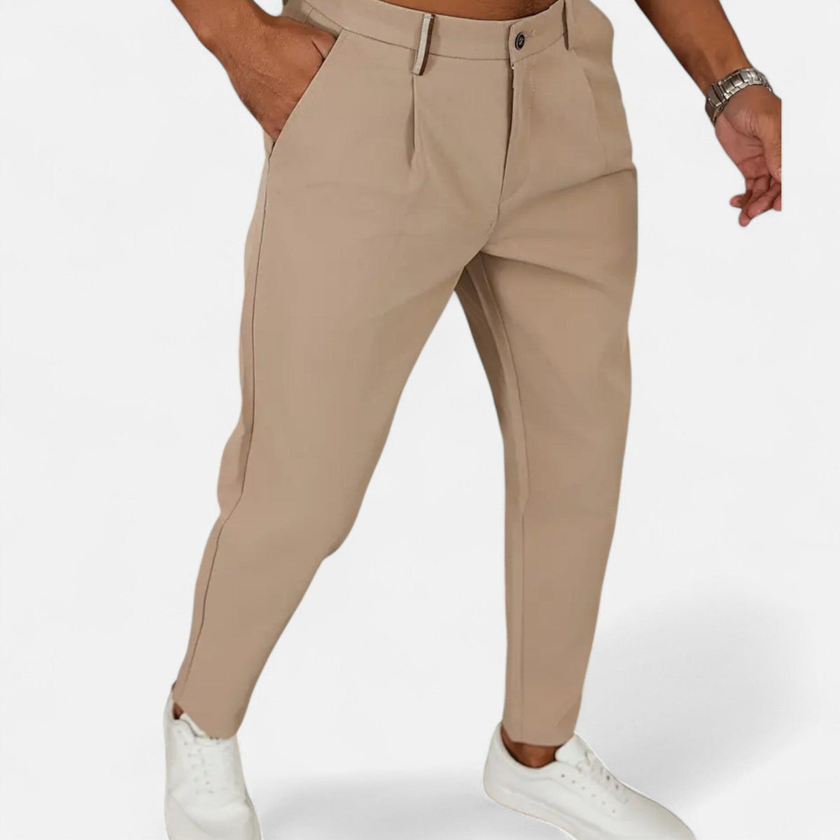 Men's pleated work trousers – The Oswald by Huna – product view 1