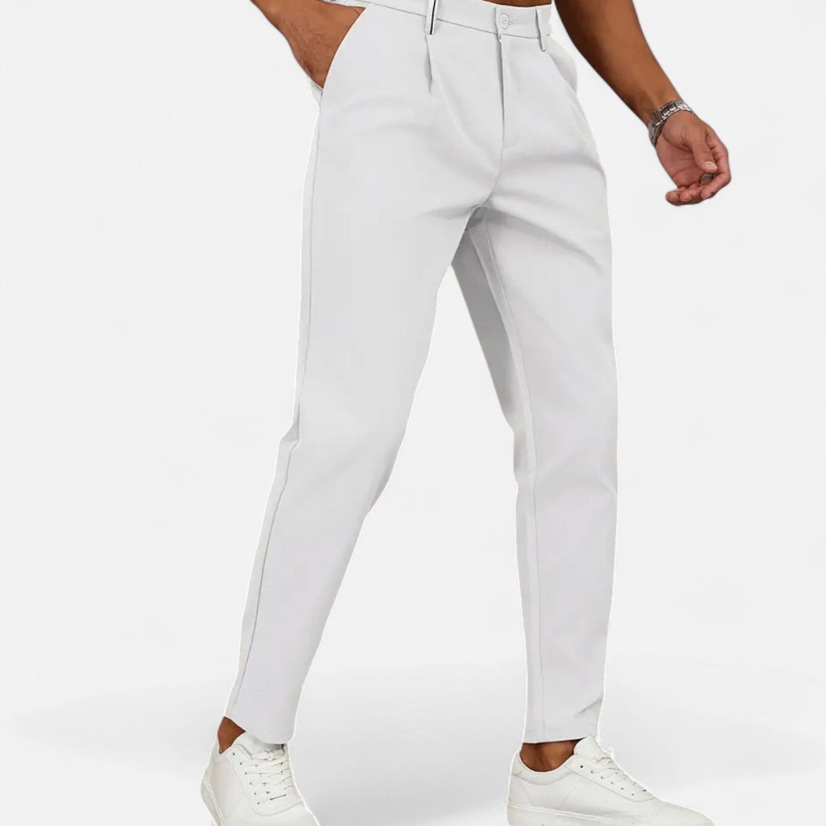 Men's pleated work trousers – The Oswald by Huna – product view 5