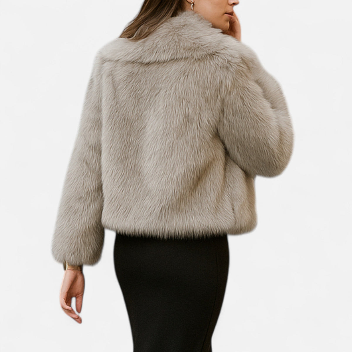 Women's Wrap Coat UK – fluid belted silhouette, view 9