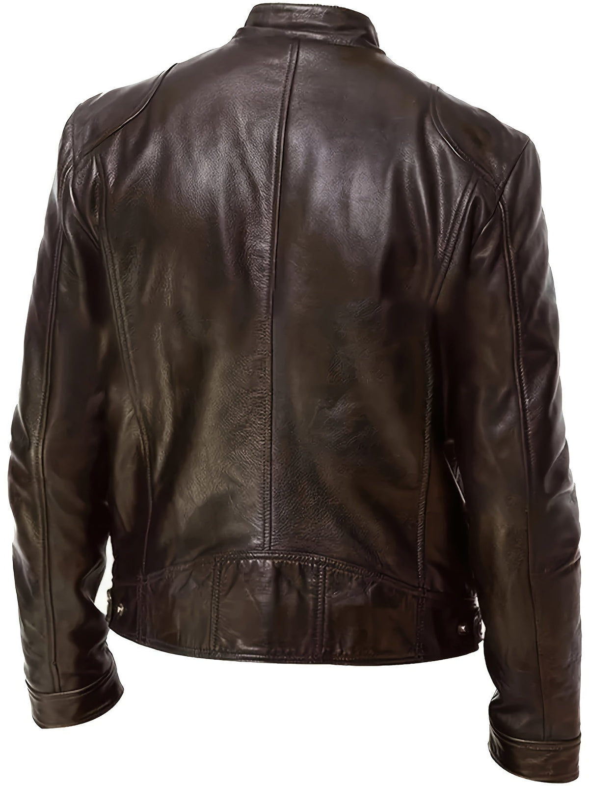 Men's pu leather moto jacket – The Bryson by Huna – view 9