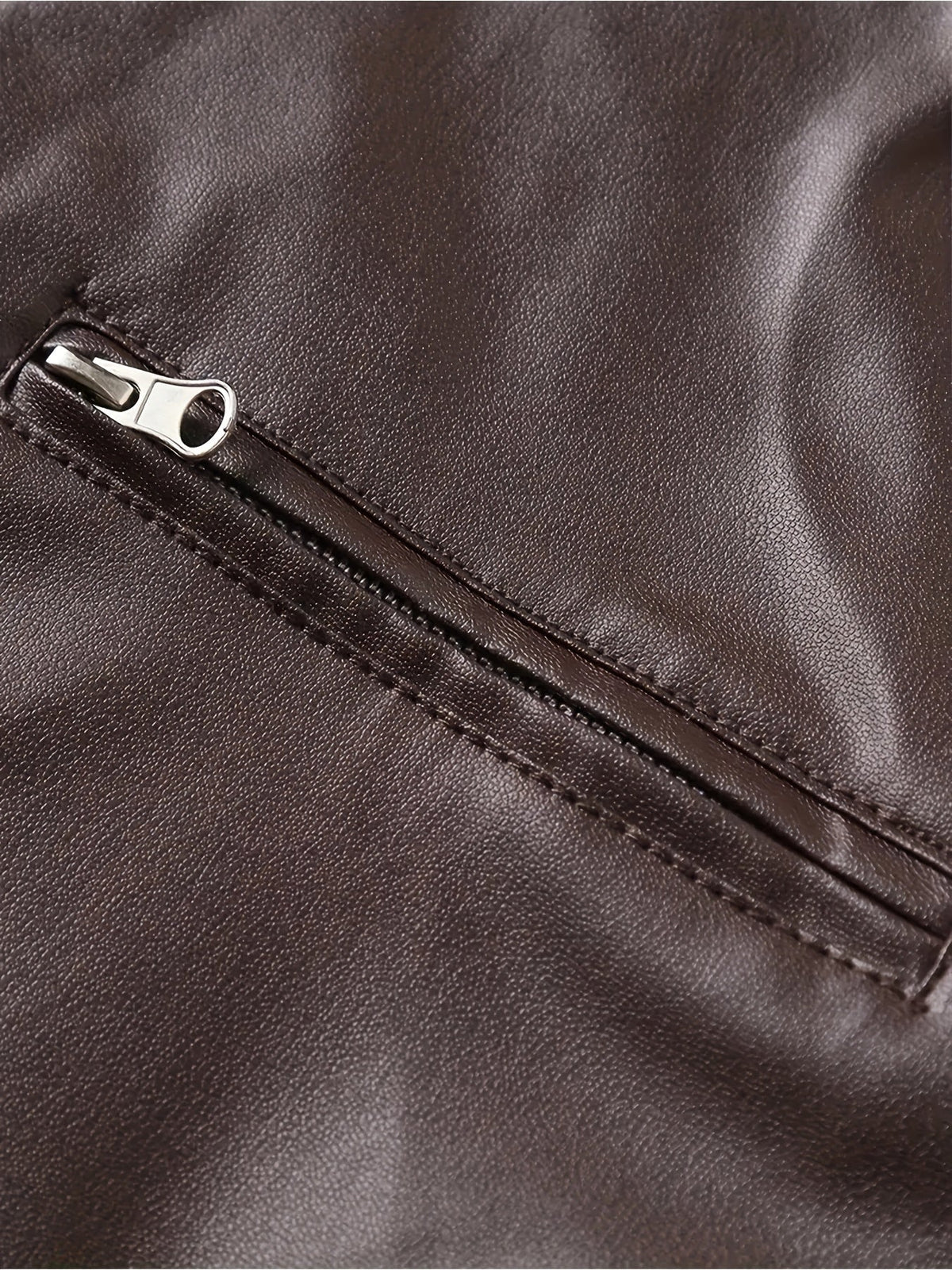 Men's pu leather moto jacket – The Bryson by Huna – view 11