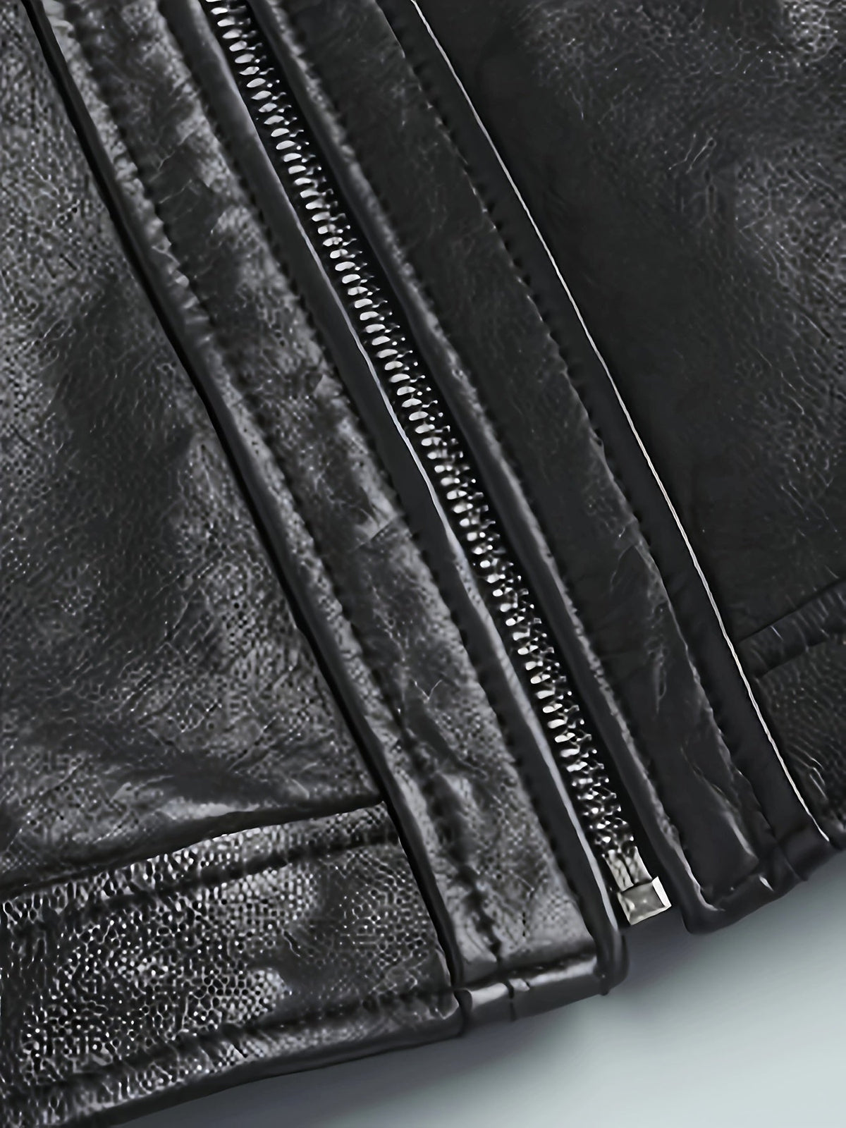 Men's pu leather moto jacket – The Bryson by Huna – view 4