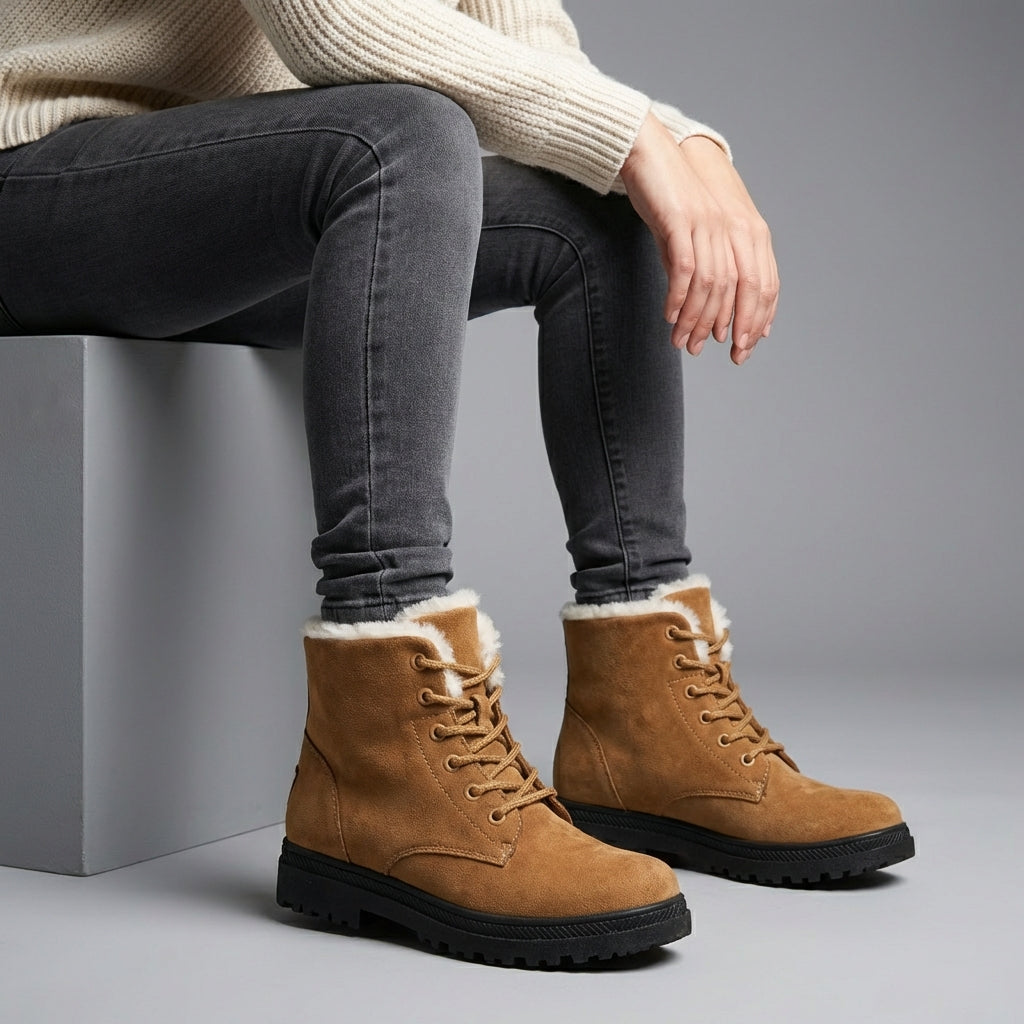 Women's Leather Ankle Boots UK – everyday side zip, view 10