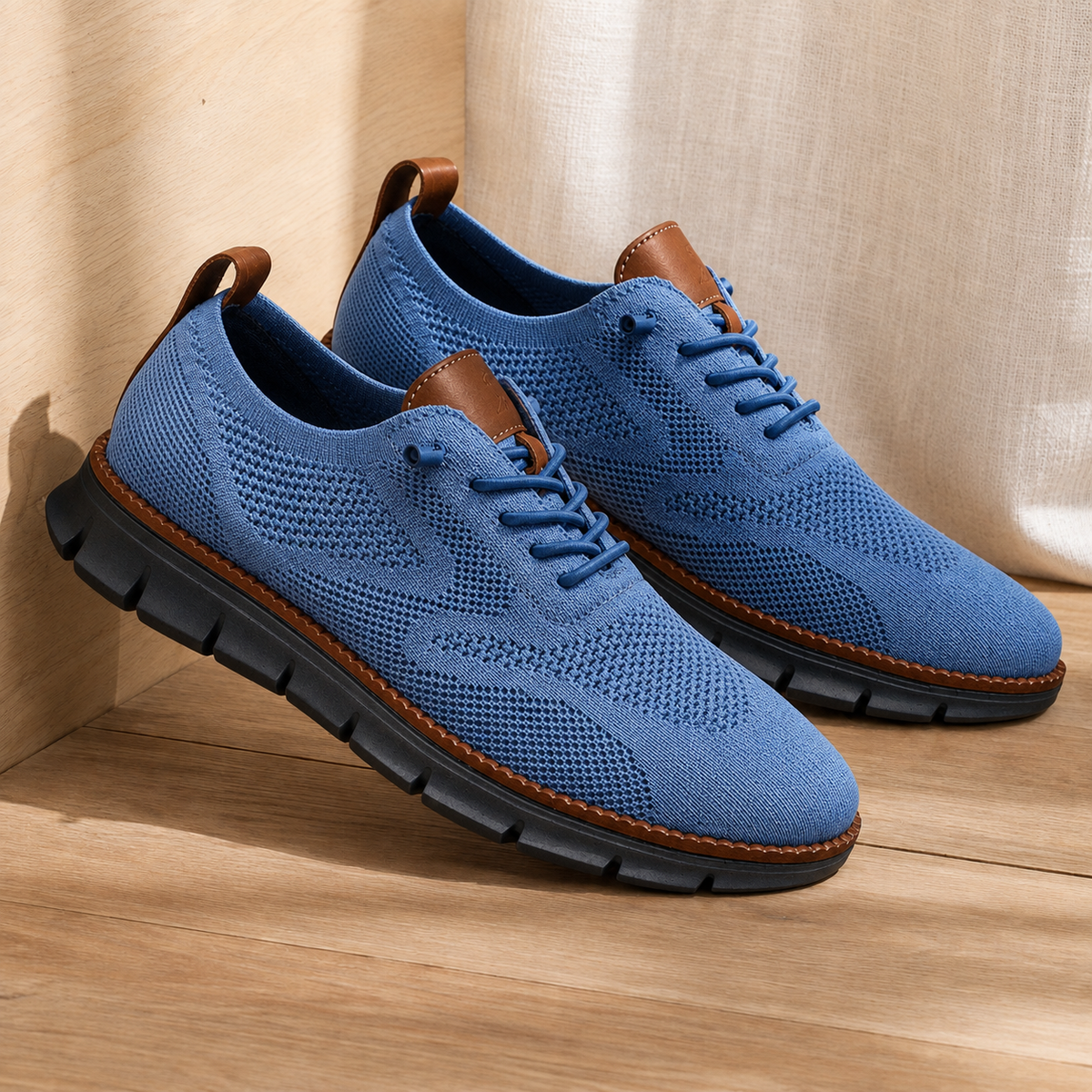 Women's Knit Walking Trainers – elastic lace flex sole, view 10 | The Serilda | Huna
