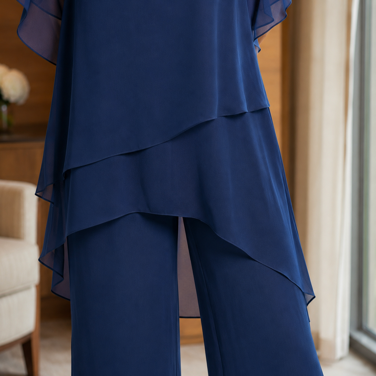 Women's Asymmetric Trouser Set UK – Elegant Co-ord – The Evelisse – image 2