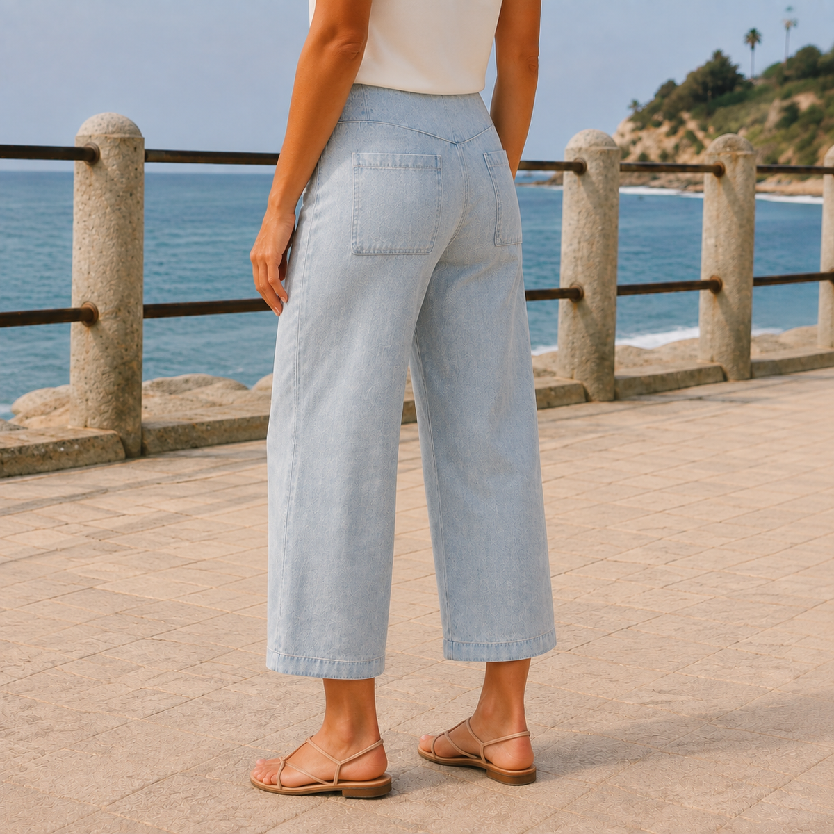 Women's Sculpted Wide Leg Trousers UK – Tailored Shape – The Lysithea – image 2
