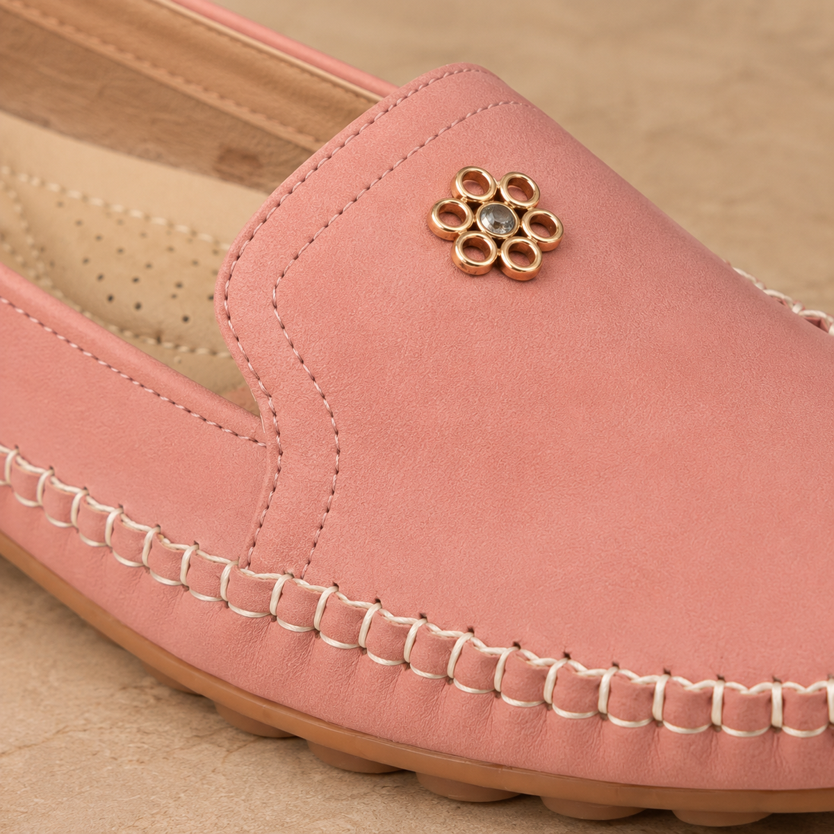 Women's Orthopaedic Leather Loafers – flexible walking fit, view 3 | The Rhiannon | Huna