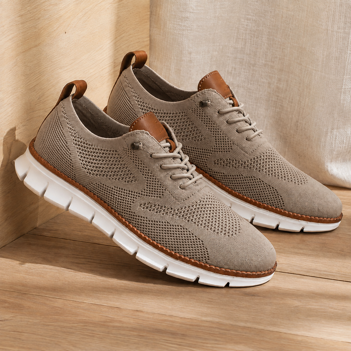 Women's Knit Walking Trainers – elastic lace flex sole, view 6 | The Serilda | Huna