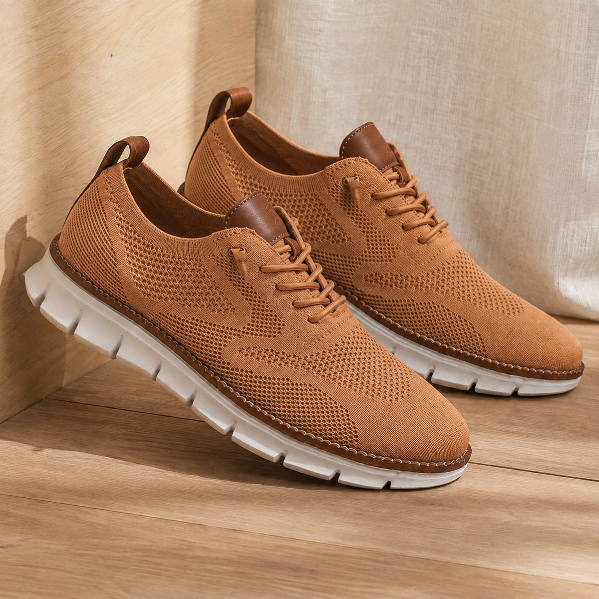 Women's Knit Walking Trainers – elastic lace flex sole, view 7 | The Serilda | Huna