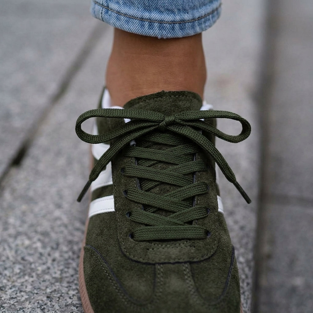 Women's Retro Trainers – mixed-finish gum sole, view 7 | The Keturah | Huna