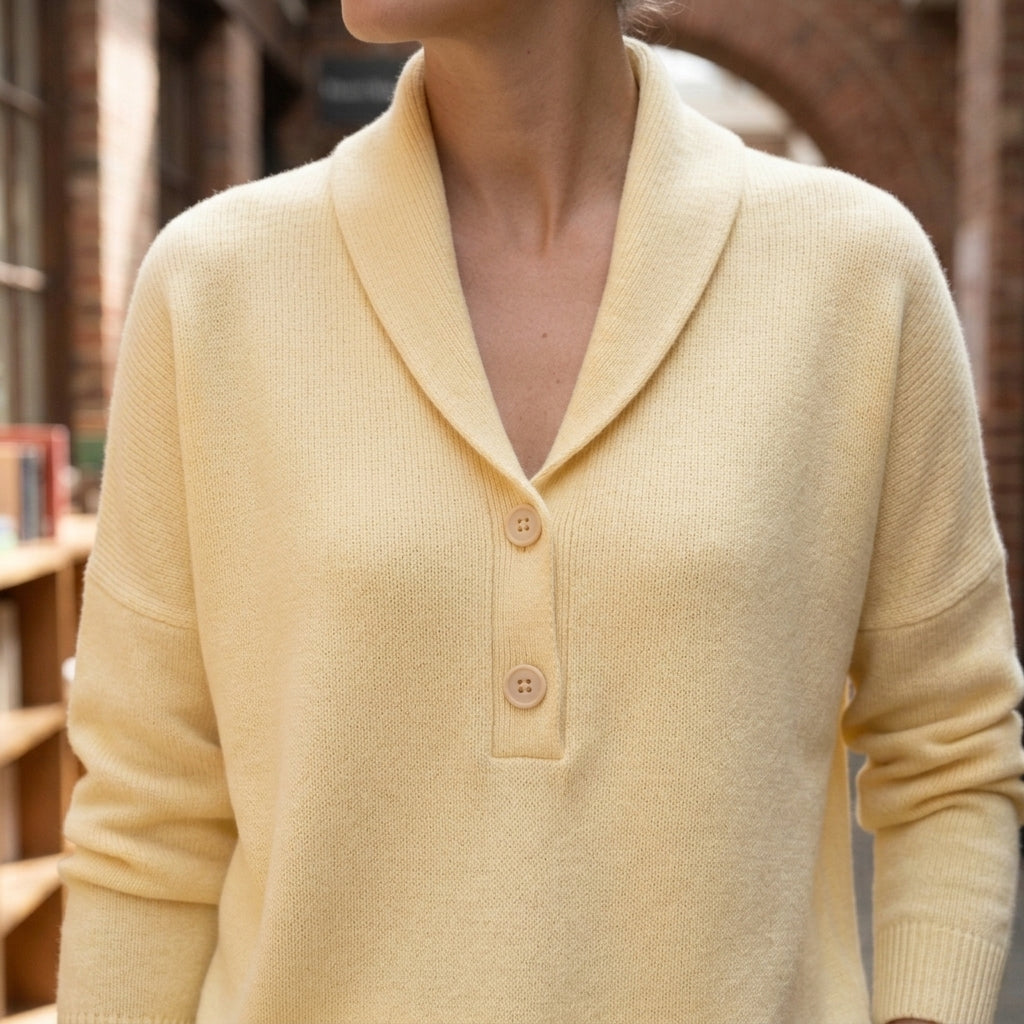 Women's Shawl Collar Jumper UK – Relaxed Knit – The Maudeline – image 8