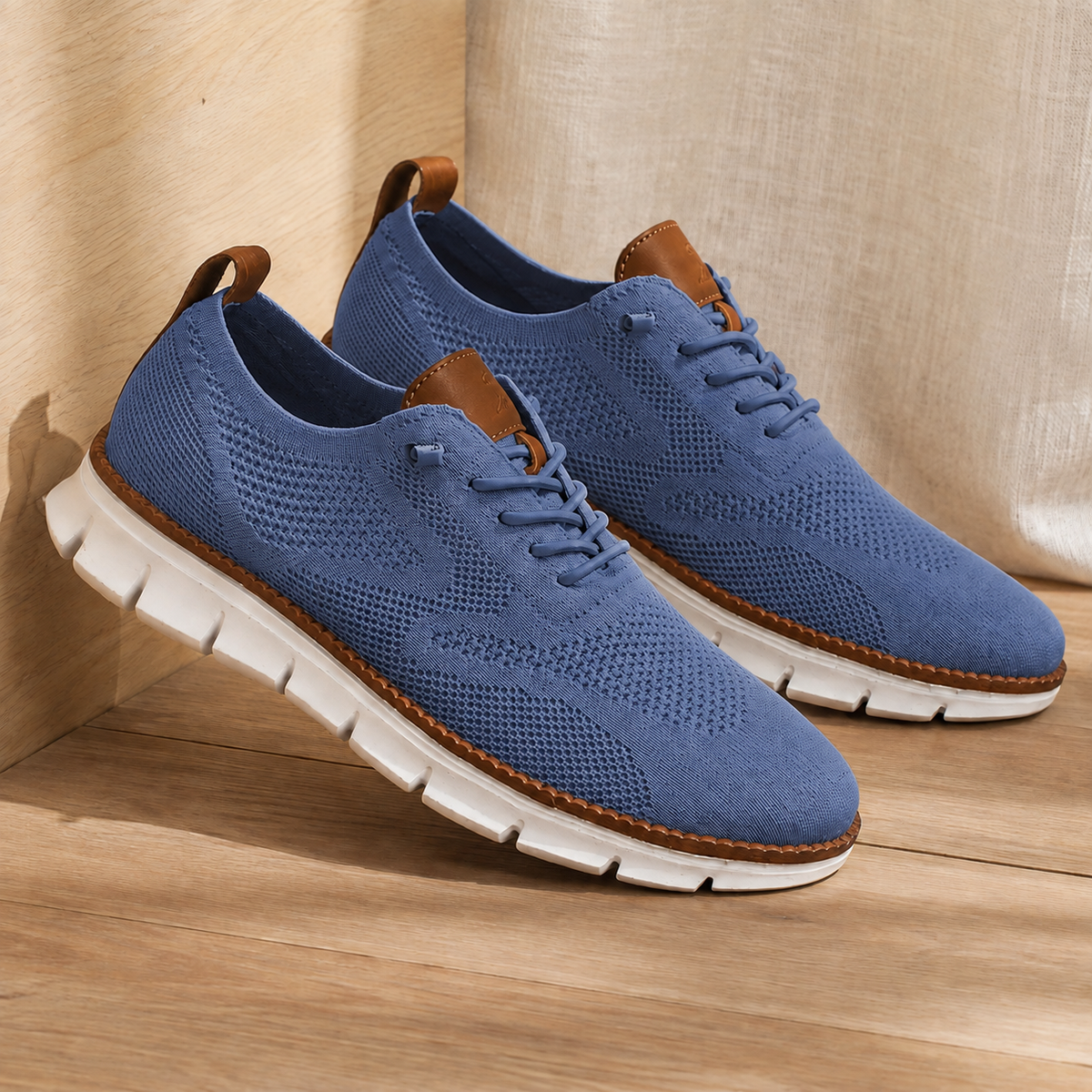 Women's Knit Walking Trainers – elastic lace flex sole, view 8 | The Serilda | Huna
