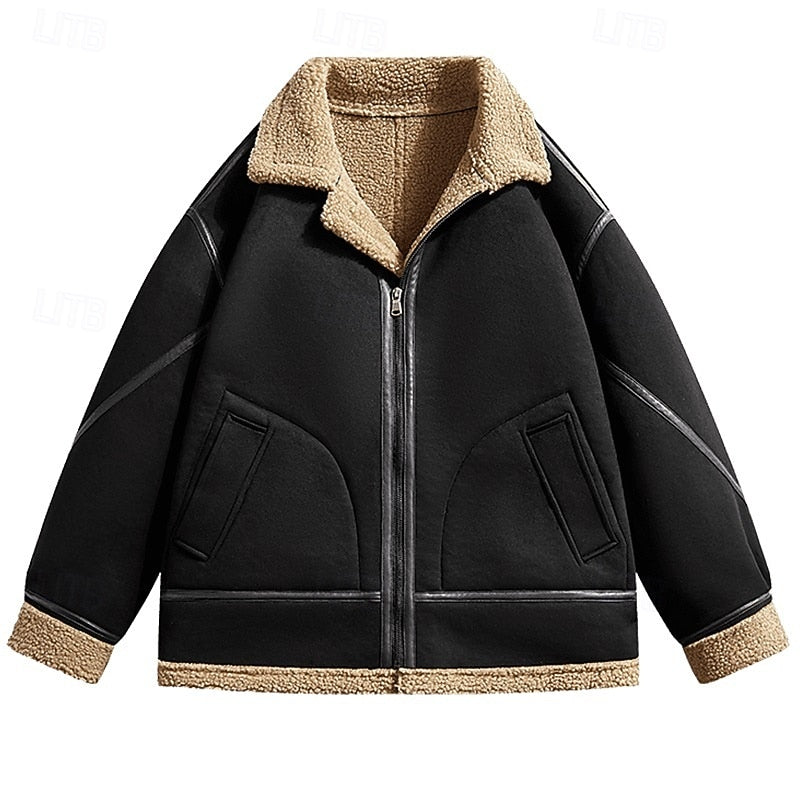 Men's pu leather aviator jacket – The Chesterfield by Huna – view 7