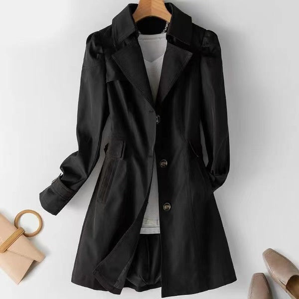 Women's Tailored Trench Coat UK – belted notch-lapel, view 1
