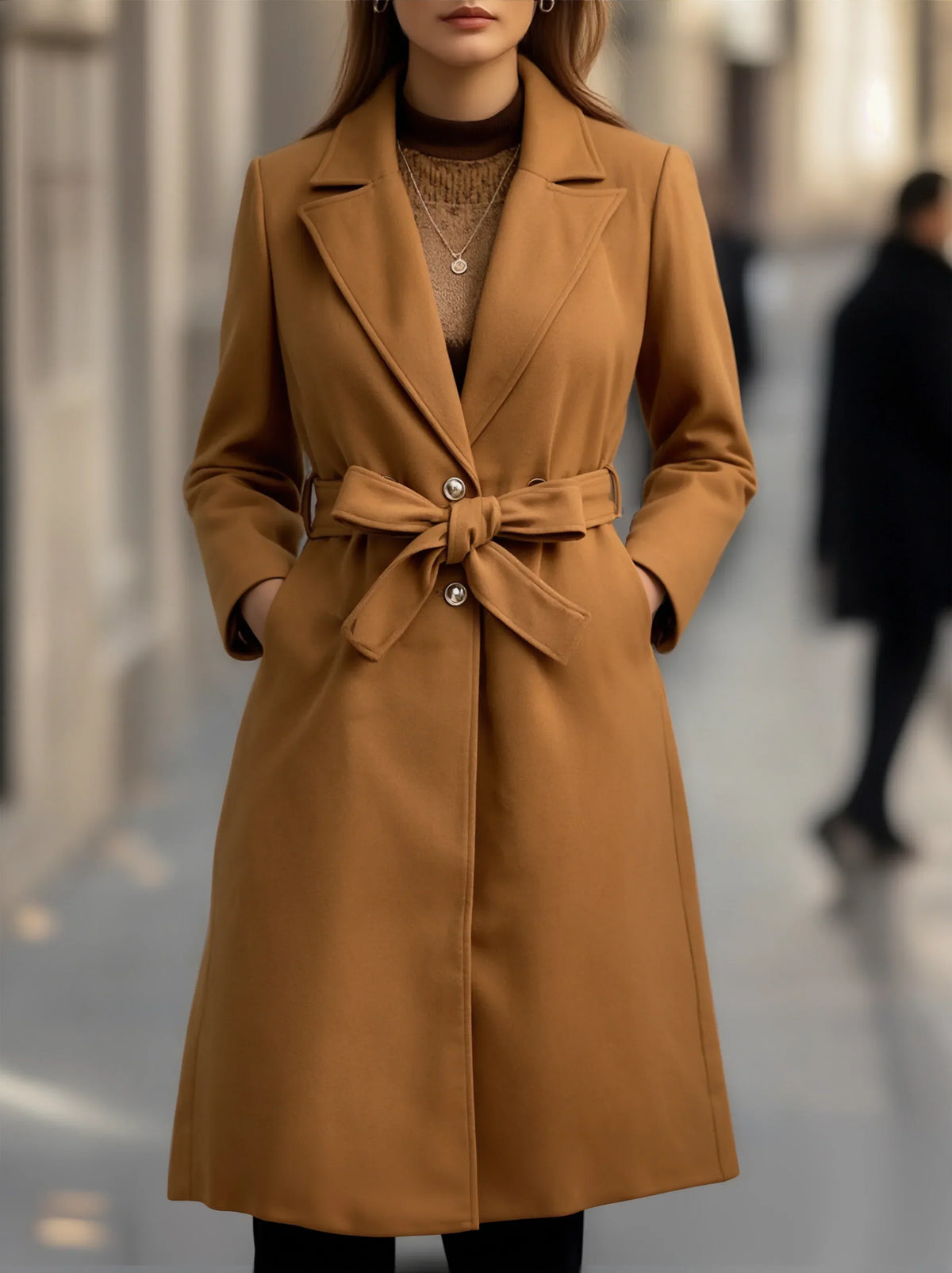 Women's Everyday Trench Coat UK – classic belted front, view 1