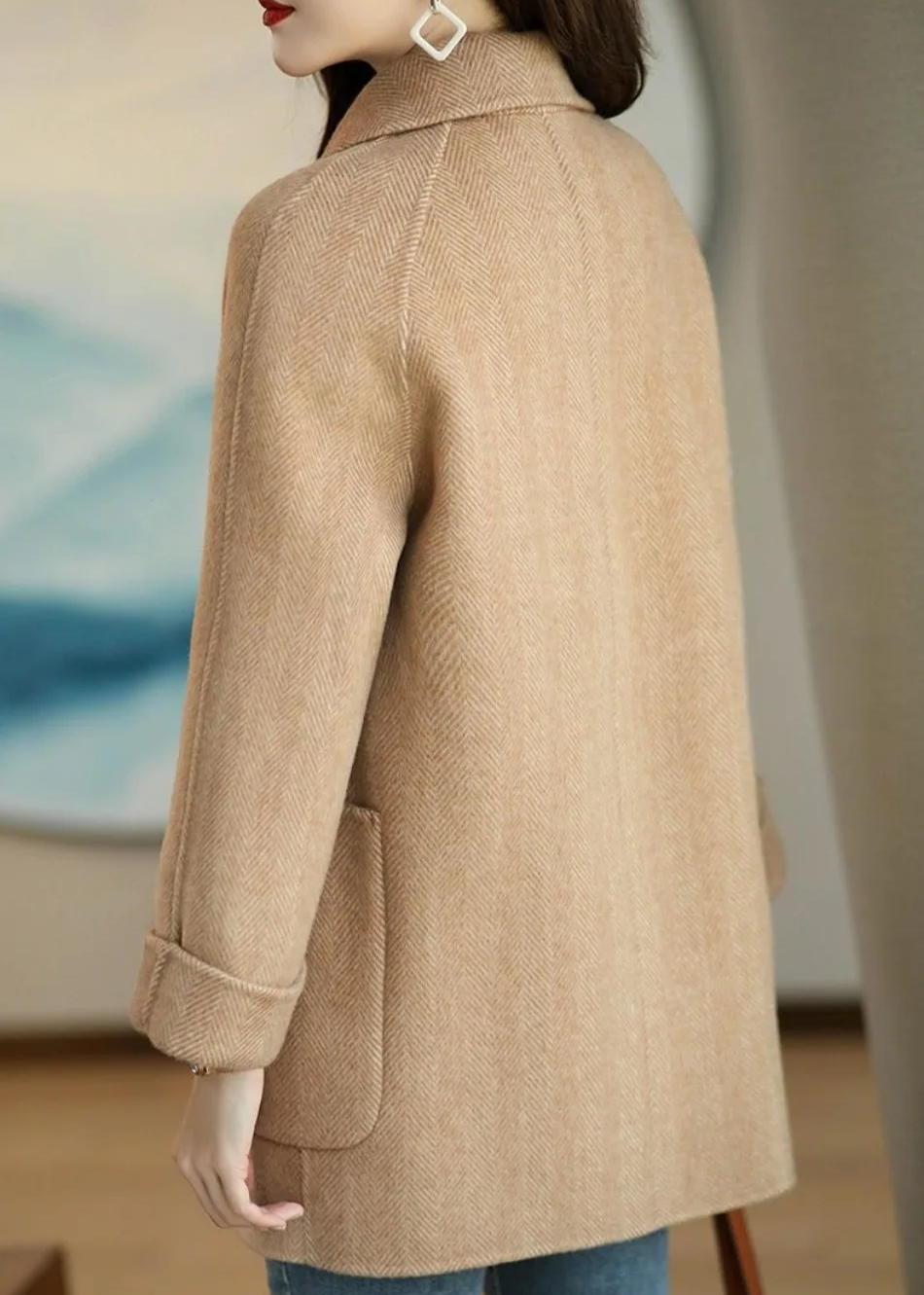 Women's Belted Trench Coat UK – editorial double-breasted, view 2