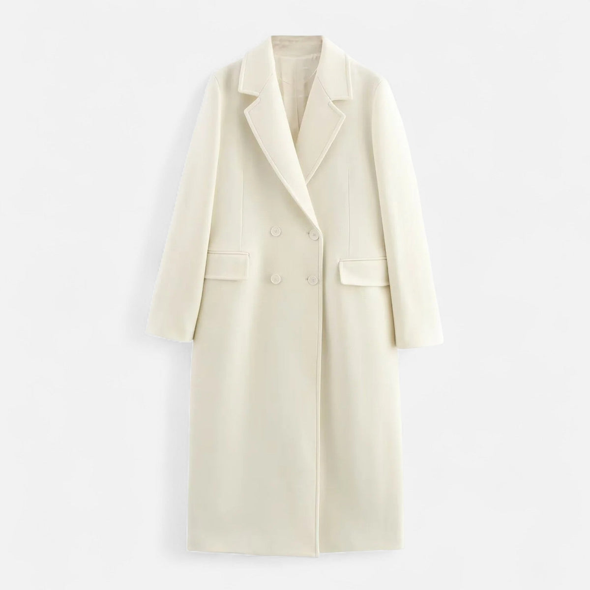 Women's Fluid Trench Coat UK – sleek double-breasted, view 1