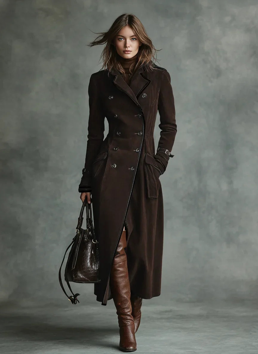Women's Notch Lapel Coat UK – double-breasted classic, view 7